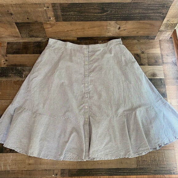 Eloquii Dresses & Skirts - Eloquii Button Front Stripe A-Line Cotton Skirt 22